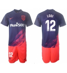 Men 2021-2022 Club Atletico Madrid away purple 12 Soccer Jersey