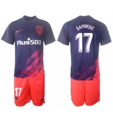 Men 2021-2022 Club Atletico Madrid away purple 17 Soccer Jersey