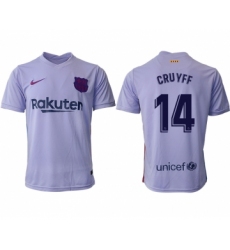 Men 2021-2022 Club Barcelona away aaa version purple 14 Soccer Jerseys