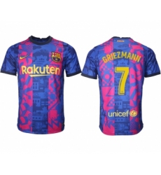 Men 2021-2022 Club Barcelona blue training suit aaa version 7 Soccer Jerseys
