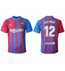 Men 2021-2022 Club Barcelona home aaa version red 12 Nike Soccer Jerseys