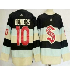 Men's Seattle Kraken #10 Matthew Beniers Navy 2024 Winter Classic Authentic Jersey