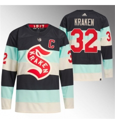 Men's Seattle Kraken #32 Kraken Deep Sea Blue 2024 Winter Classic Primegreen Stitched Jersey