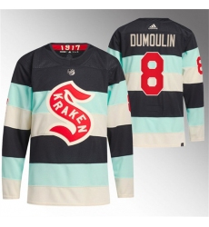 Men's Seattle Kraken #8 Brian Dumoulin Deep Sea Blue 2024 Winter Classic Primegreen Stitched Jersey