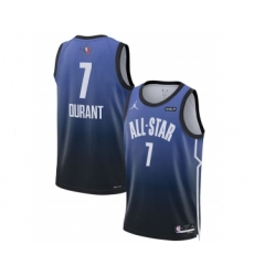 Men's 2023 All-Star #7 Kevin Durant Blue Game Swingman Stitched Basketball Jersey