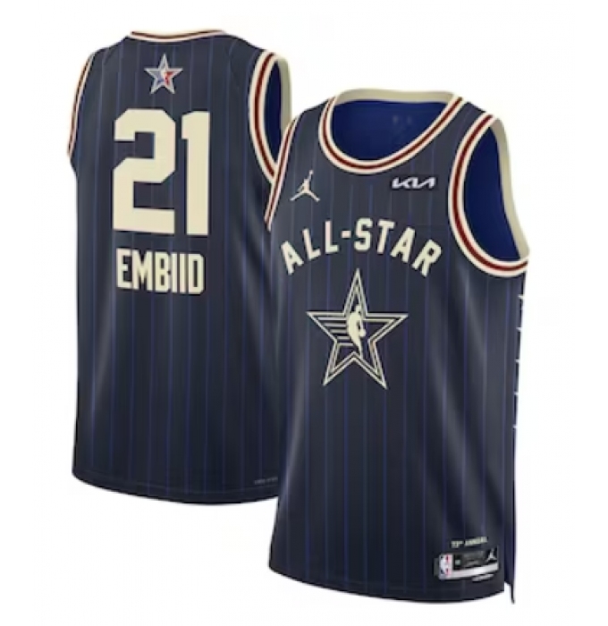 Men's Unisex Joel #21 Embiid Jordan Brand Navy 2024 NBA All-Star Game Swingman Jersey