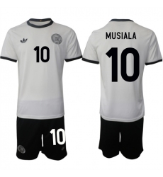 Men's Germany #10 Jamal Musiala White 2025 Home Soccer Jersey Suit