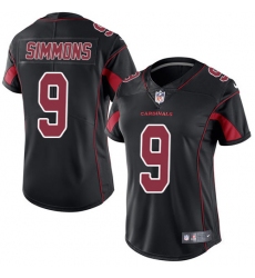 Women's Nike Arizona Cardinals #9 Isaiah Simmons Black Stitched NFL Limited Rush Jersey