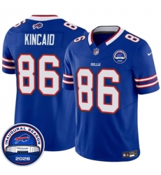 Men's Buffalo Bills #86 Dalton Kincaid Blue F.U.S.E. 2026 Inaugural Season at Highmark Stadium Football Stitched Jersey