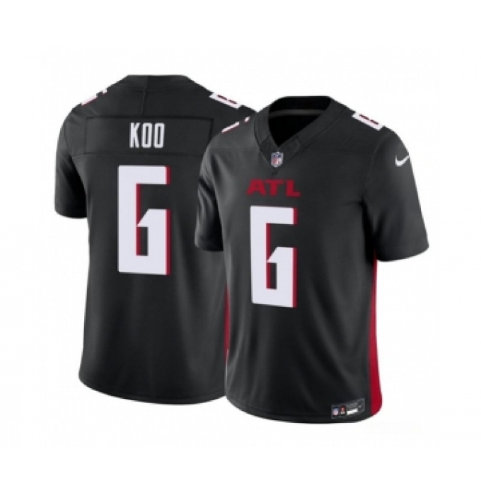 Men's Nike Atlanta Falcons #6 Younghoe Koo Black 2023 F.U.S.E. Vapor Untouchable Limited Football Stitched Jersey