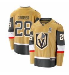 Men's Vegas Golden Knights #28 CARRIER Gold 2023 Stanley Cup Champions Stitched Jersey