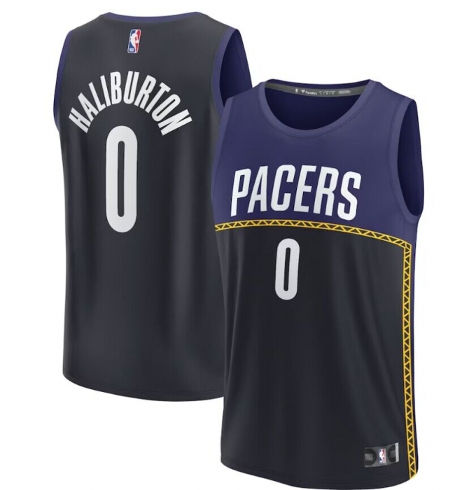 Men's Indiana Pacers #0 Tyrese Haliburton Break 2022-23 Fanatics Branded Jersey