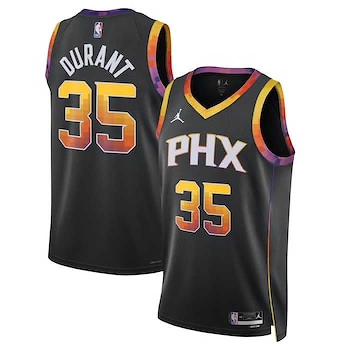 Men's Phoenix Suns #35 Kevin Durant Black 2022-23 Statement Edition Stitched Basketball Jersey
