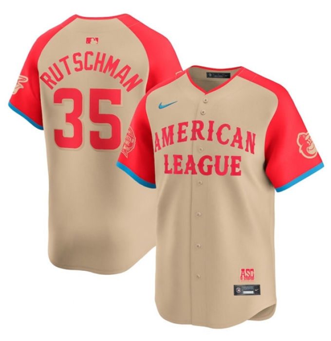 Men's American League #35 Adley Rutschman Cream 2024 All-Star Limited Stitched Baseball Jersey