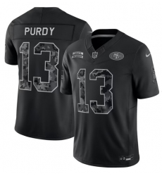 Men's San Francisco 49ers #13 Brock Purdy Black 2026 F.U.S.E. Salute to Service Limited Stitched Football Jersey