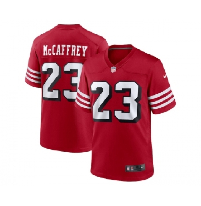 Men's Nike San Francisco 49ers #23 Christian McCaffrey Red Game Stitched Football Jersey