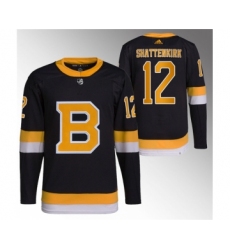 Men's Boston Bruins #12 Kevin Shattenkirk Black Home Breakaway Stitched Jersey