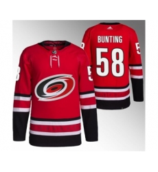 Men's Carolina Hurricanes #58 Michael Bunting Red Stitched Jersey