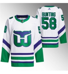 Men's Carolina Hurricanes #58 Michael Bunting White 2023-24 Stitched Jersey