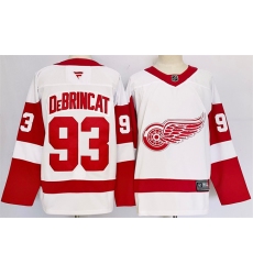 Men's Detroit Red Wings #93 Alex DeBrincat White 2024-25 Stitched Jersey