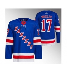 Men's New York Rangers #17 Blake Wheeler Royal Stitched Jersey