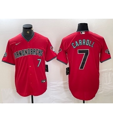 Men's Arizona Diamondbacks #7 Corbin Carroll Red 2024 Cool Base Stitched Baseball Jersey