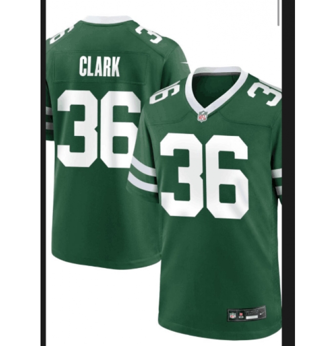 Men's New York Jets #36 Clark Green Vapor Untouchable Limited Stitched Jersey