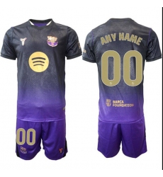 Men's Barcelona Custom Purple 2027 Away Soccer Jersey