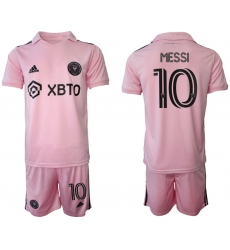 Men's Inter Miami CF #10 Lionel Messi Pink 2023-24 Home Soccer Jersey