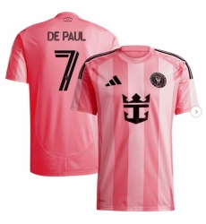 Men's Inter Miami CF Rodrigo De Paul adidas Light Pink 2025 Euforia Replica Player Jersey