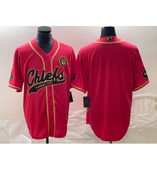 Men's Nike Kansas City Chiefs Red Cool Base Stitched Baseball Jersey1