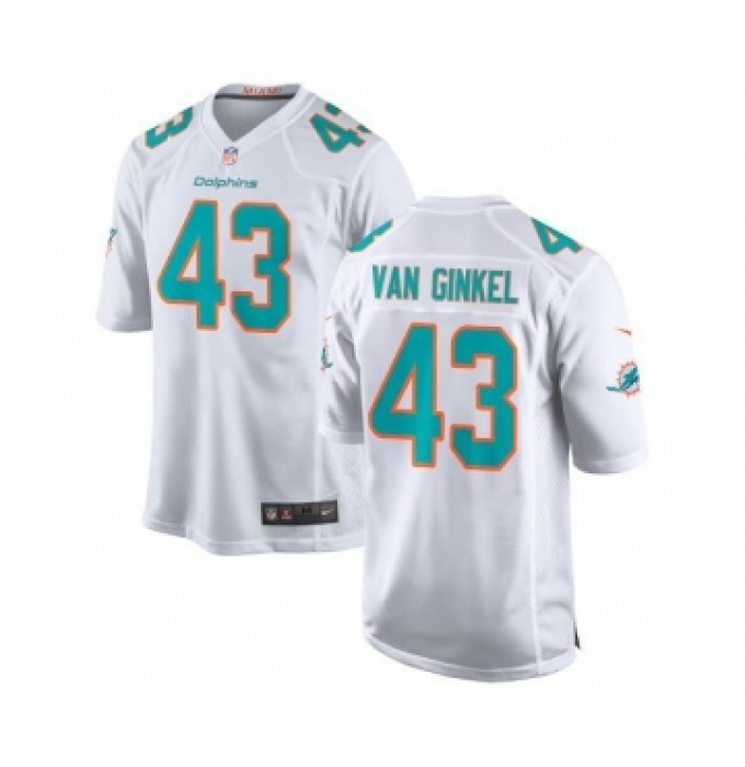 Men's Nike Miami Dolphins #43 Andrew Van Ginkel White Stitched Football Jersey