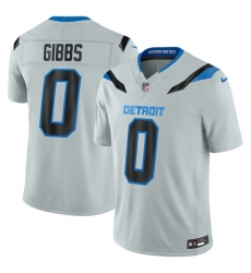 Men's Detroit Lions #0 Jahmyr Gibbs Silver 2026 F.U.S.E. Rivalries Collection Limited Football Stitched Jersey