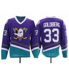 Men's Anaheim Mighty Ducks #33 Greg Goldberg Vintage Purple Movie Jersey