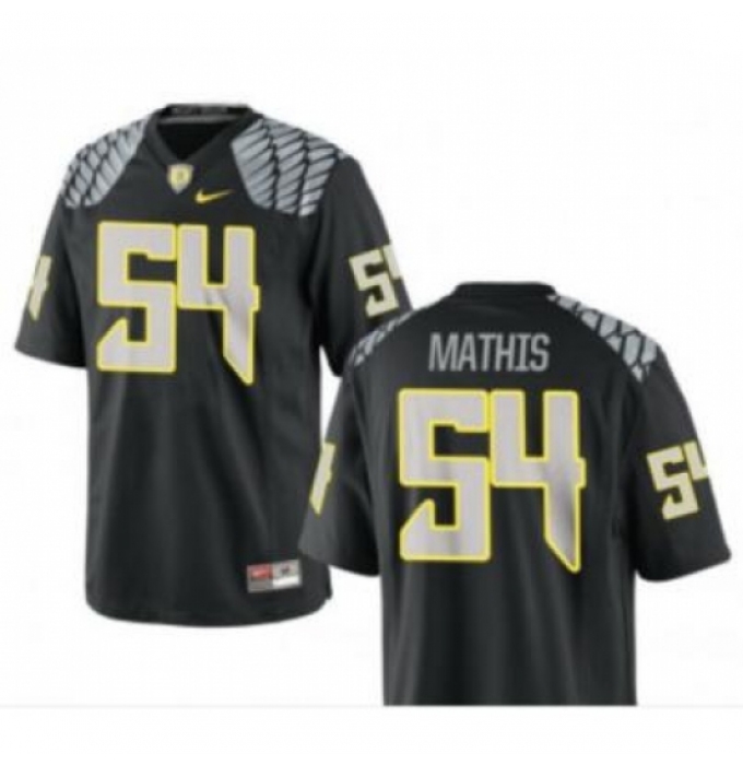 Men's Oregon Ducks #54 Dru Mathis Limited Alumni Player Black Jersey