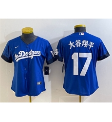 Youth Los Angeles Dodgers #17 大谷翔平 Royal City Connect Stitched Baseball Jersey
