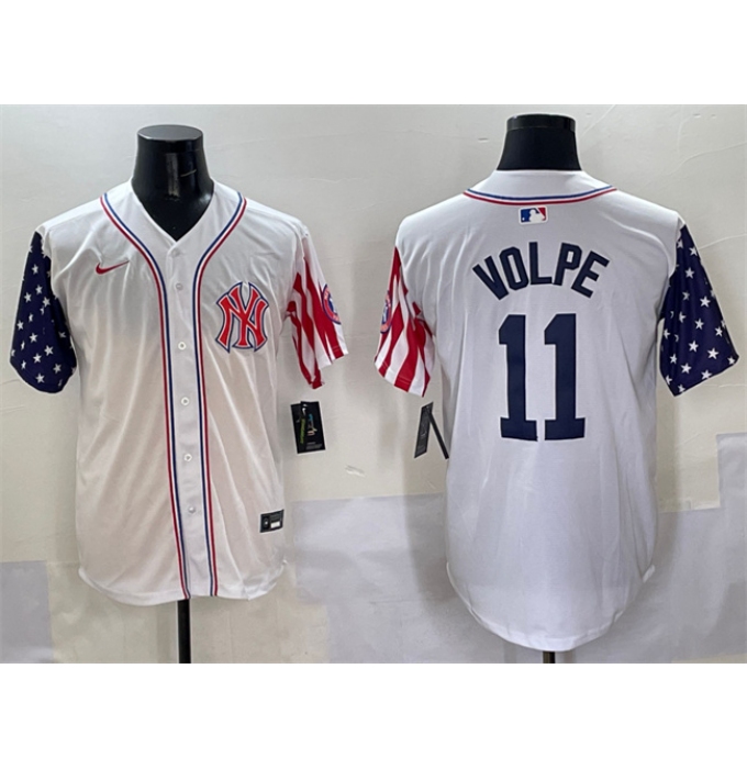 Men's New York Yankees #11 Anthony Volpe White American Style Limited Stitched Baseball Jersey