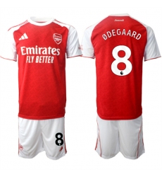 Men's Arsenal F.C #8 Martin degaard 2026 Red Home Soccer Jersey Suit
