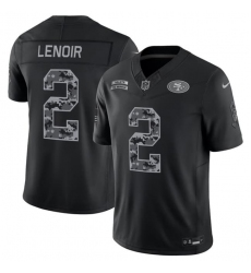 Men's San Francisco 49ers #2 Deommodore Lenoir Black 2026 F.U.S.E. Salute to Service Limited Stitched Football Jersey