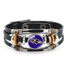 Barney's Moraven-NFL Pro football team jewel cowhide bracelet leather hand jewelry