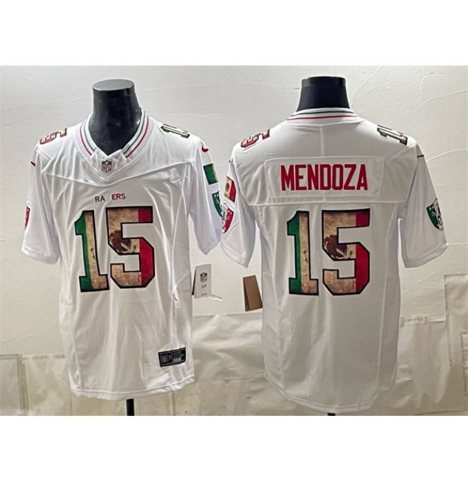 Men's Las Vegas Raiders #15 Fernando Mendoza White F.U.S.E. Mexico Vapor Untouchable Limited Football Stitched Jersey