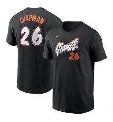 Men's San Francisco Giants #26 Matt Chapman Anthracite 2025 City Connect Fuse Name & Number T-Shirt