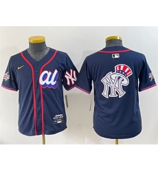 Youth American League New York Yankees Team Big Logo Navy 2025 All-Star Edition Limited Stitched Baseball Jersey