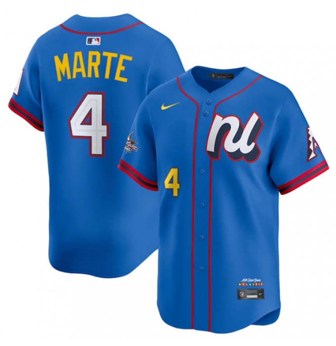 Men's National League #4 Ketel Marte Blue 2025 All-Star Edition Limited Stitched Baseball Jersey