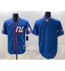 Men's National League New York Mets Blank Blue 2025 All-Star Edition Limited Stitched Baseball Jersey
