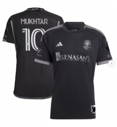 Mens Nashville SC Hany Mukhtar adidas Black 2023 Man In Black Kit Authentic Player Jersey