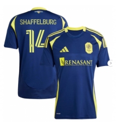 Mens Nashville SC Jacob Shaffelburg adidas Navy 2025 The Heart of Nashville Kit Replica Player Jersey