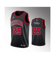 Men's Chicago Bulls #25 Dalen Terry Black Swingman Stitched Basketball Jersey