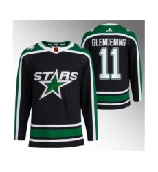 Men's Dallas Stars #11 Luke Glendening Black 2022-23 Reverse Retro Stitched Jersey