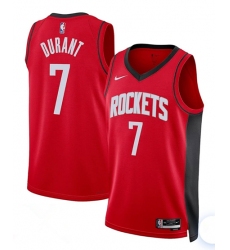 Men's Houston Rockets #7 Kevin Durant Red Nike Icon Edition NBA Jersey